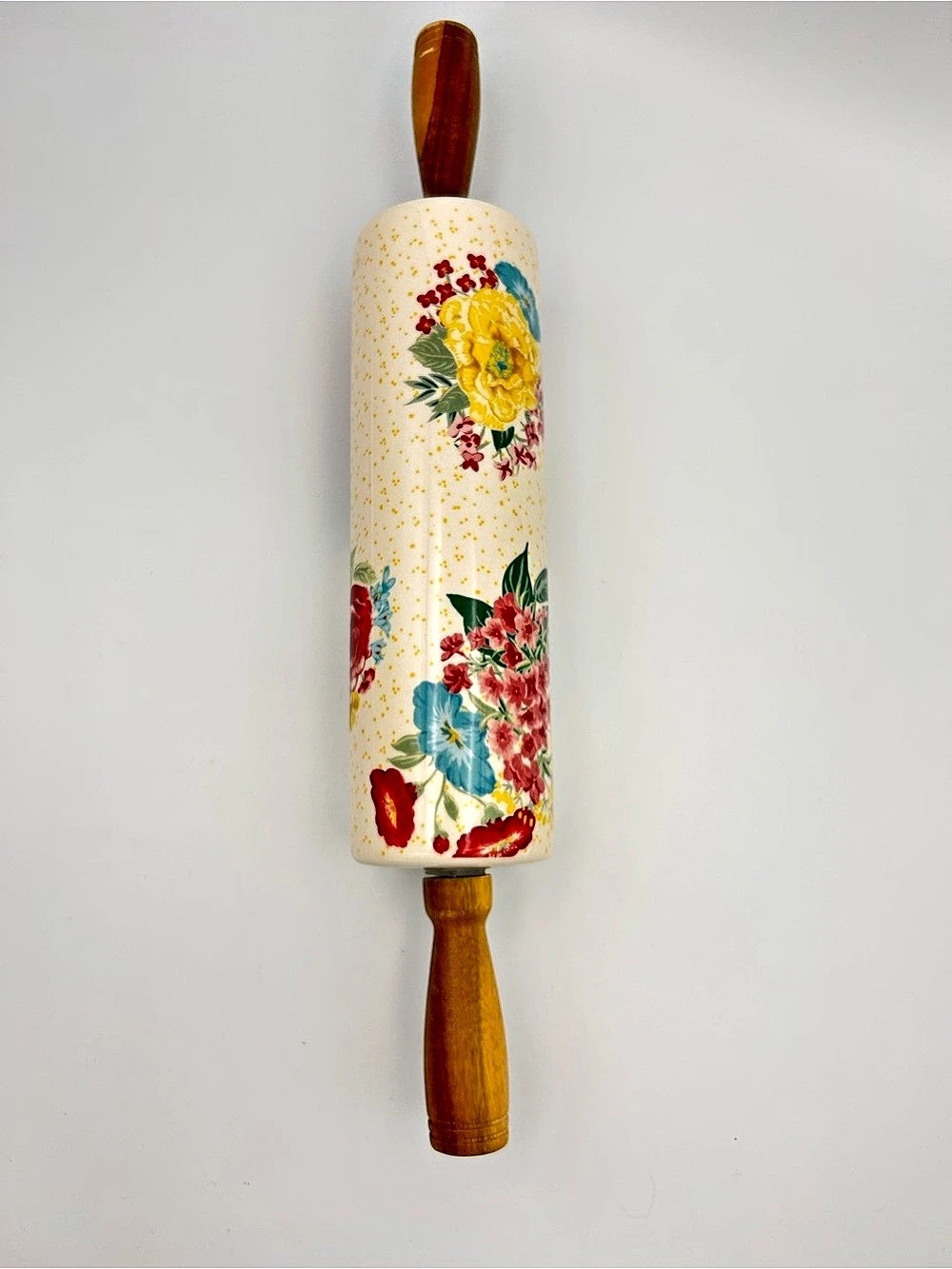 The Pioneer Woman Vintage Floral Ceramic Rolling Pin